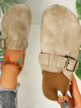 Load image into Gallery viewer, Round Toe Buckle Slip-Ons