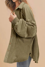 Load image into Gallery viewer, Waffle-Knit Collared Neck Long Sleeve Shacket