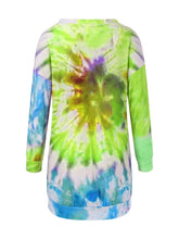 Load image into Gallery viewer, Full Size Tie-Dye Round Neck Long Sleeve Dress