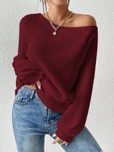 Load image into Gallery viewer, Honey Single Shoulder Long Sleeve Sweater