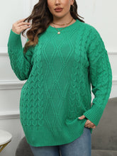 Load image into Gallery viewer, Plus Size Round Neck Long Sleeve Sweater