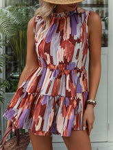 Load image into Gallery viewer, Peplum Mock Neck Sleeveless Blouse