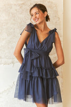 Load image into Gallery viewer, ADORA Tie Shoulder Polka Dot Mesh Dress