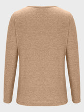 Load image into Gallery viewer, Crisscross V-Neck Long Sleeve T-Shirt