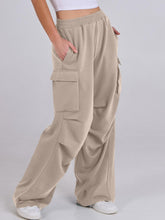 Load image into Gallery viewer, Elastic Waist Wide Leg Pants with Pockets