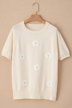 Load image into Gallery viewer, Daisy Round Neck Short Sleeve Knit Top