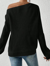 Load image into Gallery viewer, Honey Single Shoulder Long Sleeve Sweater