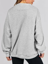 Load image into Gallery viewer, Mock Neck Drop Shoulder Long Sleeve Sweatshirt