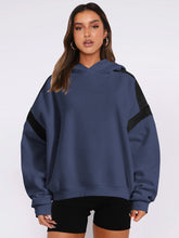 Load image into Gallery viewer, Contrast Dropped Shoulder Long Sleeve Hoodie