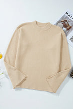 Load image into Gallery viewer, Textured Round Neck Long Sleeve Sweater