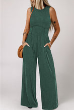 Load image into Gallery viewer, Round Neck Sleeveless Jumpsuit
