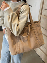 Load image into Gallery viewer, Corduroy Solid Large Tote Bag