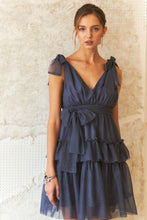 Load image into Gallery viewer, ADORA Tie Shoulder Polka Dot Mesh Dress