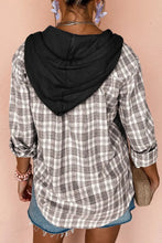 Load image into Gallery viewer, Drawstring Button Up Hooded Jacket