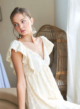 Load image into Gallery viewer, ADORA Tie Back V-Neck Ruffle Sleeve Dress