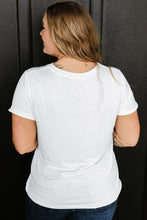 Load image into Gallery viewer, Plus Size Sequin Star Round Neck Short Sleeve T-Shirt