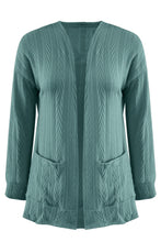 Load image into Gallery viewer, Full Size Textured Open Front Long Sleeve Cardigan