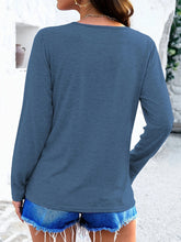 Load image into Gallery viewer, Crisscross V-Neck Long Sleeve T-Shirt
