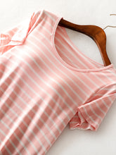 Load image into Gallery viewer, Striped Round Neck Short Sleeve Dress