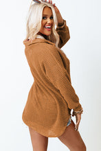 Load image into Gallery viewer, Waffle-Knit Collared Neck Long Sleeve Shirt
