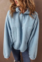 Load image into Gallery viewer, Half Zip Long Sleeve Sweatshirt