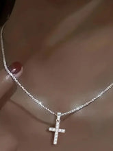 Load image into Gallery viewer, 925 Sterling Silver Cross Necklace