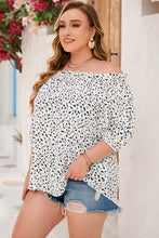 Load image into Gallery viewer, Plus Size Printed Off-Shoulder Half Sleeve Blouse