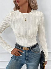 Load image into Gallery viewer, Round Neck Long Sleeve Top