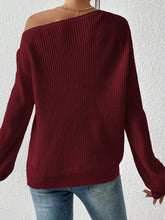 Load image into Gallery viewer, Honey Single Shoulder Long Sleeve Sweater