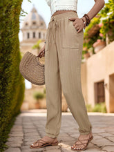 Load image into Gallery viewer, Textured High Waist Joggers