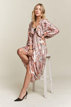 Load image into Gallery viewer, ADORA Printed V-Neck Batwing Sleeve Dress
