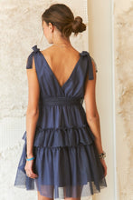 Load image into Gallery viewer, ADORA Tie Shoulder Polka Dot Mesh Dress