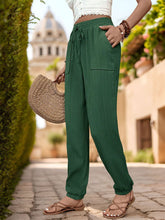 Load image into Gallery viewer, Textured High Waist Joggers