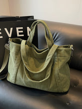 Load image into Gallery viewer, Corduroy Solid Large Tote Bag