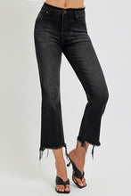 Load image into Gallery viewer, RISEN Full Size Raw Hem Cropped Flare Jeans Plus Size