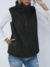 Load image into Gallery viewer, Full Size Fuzzy Zip Up Vest Coat with Pockets