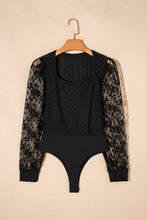 Load image into Gallery viewer, Eyelet Lace Long Sleeve Bodysuit