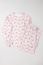 Load image into Gallery viewer, Santa Print Long Sleeve Top and Pants Lounge Set