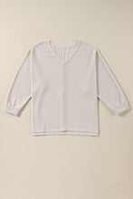 Load image into Gallery viewer, Side Slit V-Neck Long Sleeve Top