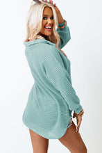 Load image into Gallery viewer, Waffle-Knit Collared Neck Long Sleeve Shirt