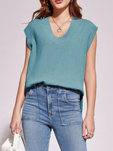 Load image into Gallery viewer, Mandy Ribbed V-Neck Sweater Vest