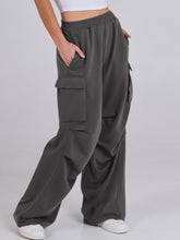 Load image into Gallery viewer, Elastic Waist Wide Leg Pants with Pockets