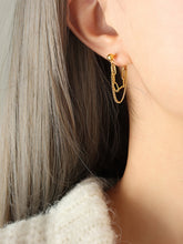 Load image into Gallery viewer, Titanium Steel Double Chain Earrings
