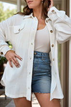 Load image into Gallery viewer, Plus Size Button Up Long Sleeve Jacket