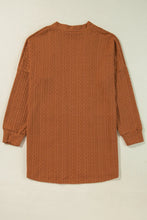 Load image into Gallery viewer, Textured Pocketed Open Front Long Sleeve Cover Up