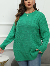 Load image into Gallery viewer, Plus Size Round Neck Long Sleeve Sweater