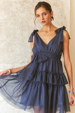 Load image into Gallery viewer, ADORA Tie Shoulder Polka Dot Mesh Dress