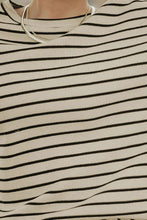Load image into Gallery viewer, Striped Round Neck Dropped Shoulder Top