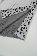 Load image into Gallery viewer, Slit Leopard Mock Neck Dropped Shoulder Sweater