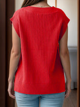 Load image into Gallery viewer, V-Neck Cap Sleeve Knit Vest